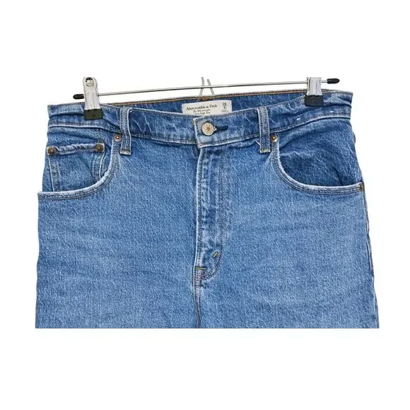 Abercrombie & Fitch 90s Ultra High Rise Straight Jeans Size 6 Short Retro Y2K - Picture 4 of 6